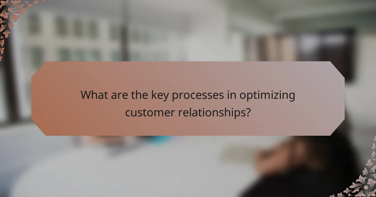 What are the key processes in optimizing customer relationships?